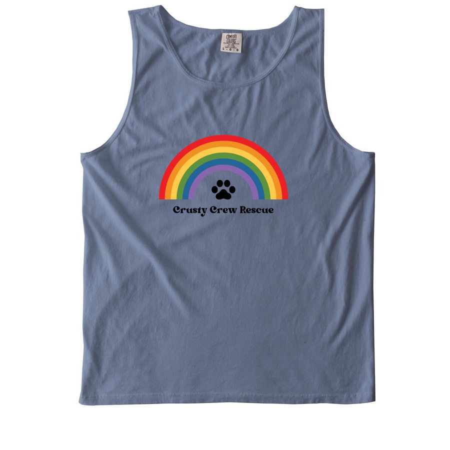 Rainbow Tank Top, a Blue Jean Comfort Colors Tank Top