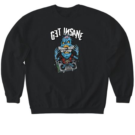 Insanity Media Apparel, a Black Softstyle Crewneck Sweatshirt