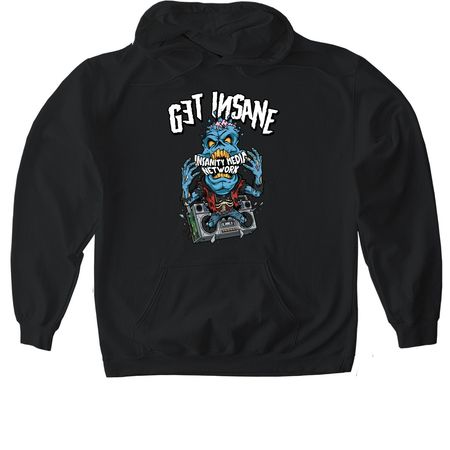 Insanity Media Apparel, a Black Gildan Softstyle Pullover Hoodie