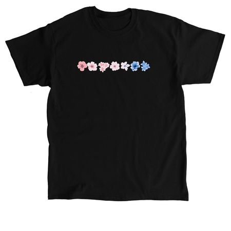 In Bloom - Pink and Blue, a Black Classic Unisex Tee