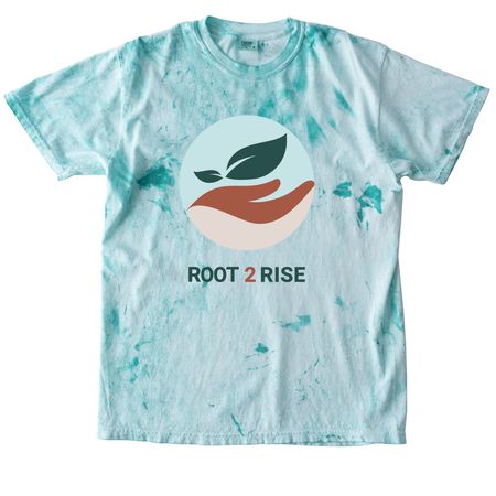 R2R Tie-dye Short Sleeve Shirt, a Sea Glass Comfort Colors Colorblast Tee