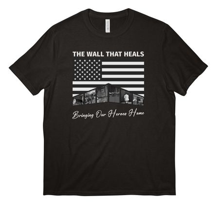 The Wall That Heals 2026 Tour Shirt, a Deep Black All-American Unisex Tee