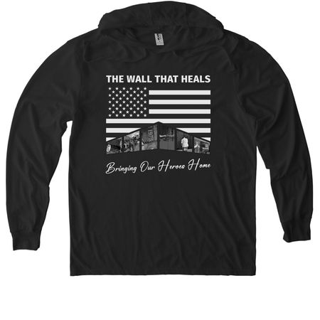 The Wall That Heals 2026 Tour Shirt, a Space Black Allmade Eco Triblend Hoodie Tee