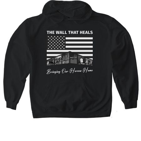 The Wall That Heals 2026 Tour Shirt, a Black Gildan Softstyle Pullover Hoodie