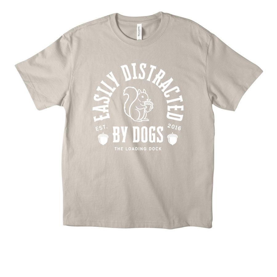 Distracted By Dogs, a Dust Unisex Heavyweight Tee