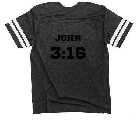 Nails of Love, a Vintage Smoke / White Football Jersey Tee (back-view)