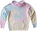 Youth Tees and Hoodies, a Sunset Swirl Youth Tie Dye Pullover Hoodie (back-view)