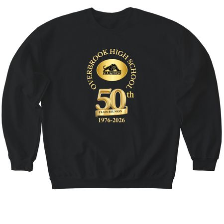OHS '76 5oth Class Reunion 1976-2026, a Black Softstyle Crewneck Sweatshirt