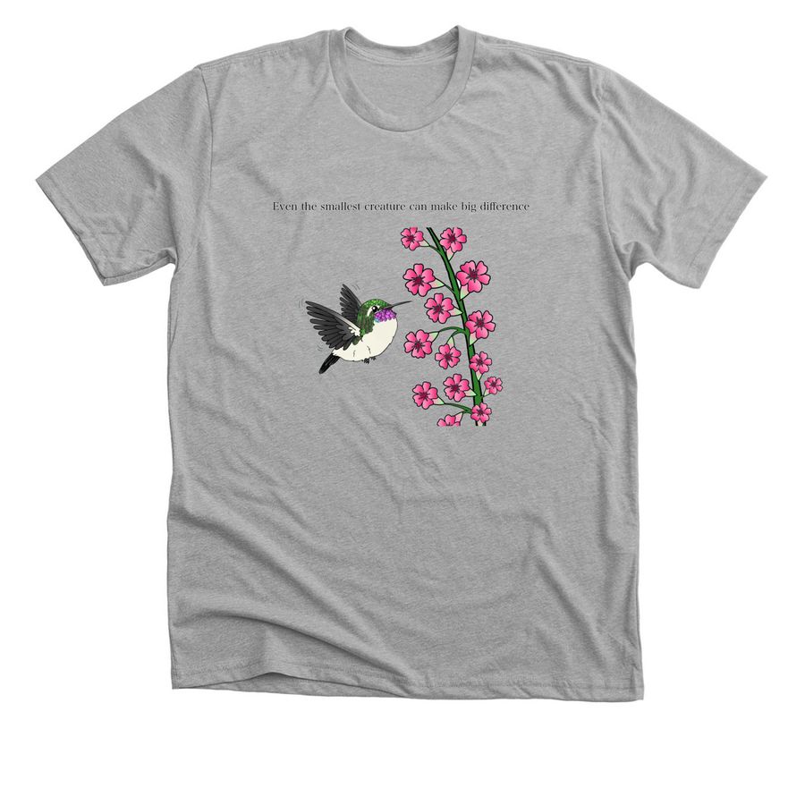 Humming bird, a Athletic Heather Premium Unisex Tee