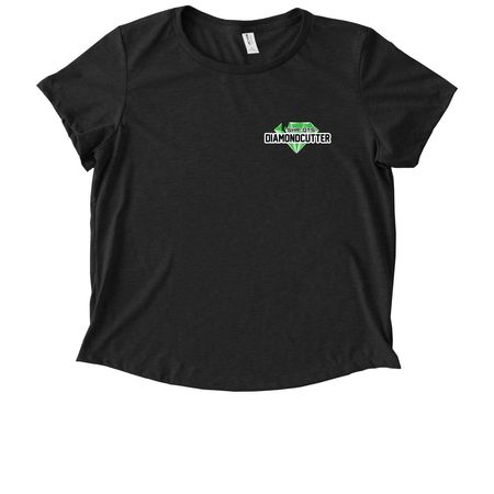 SHR QTs DiamondCutter Logo Wear, a Space Black Allmade Eco Triblend Women?s Scoop Neck Tee