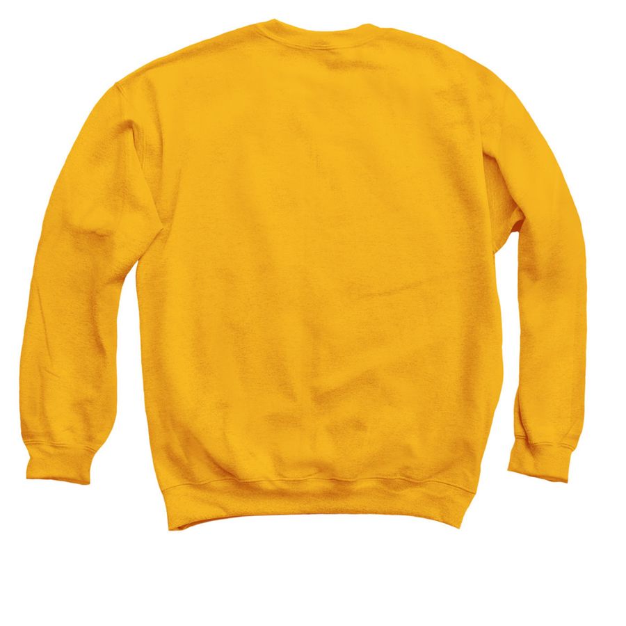 Literally Dead Book Club (black logo)&nbsp;Merch, a Gold Crewneck Sweatshirt (back-view)