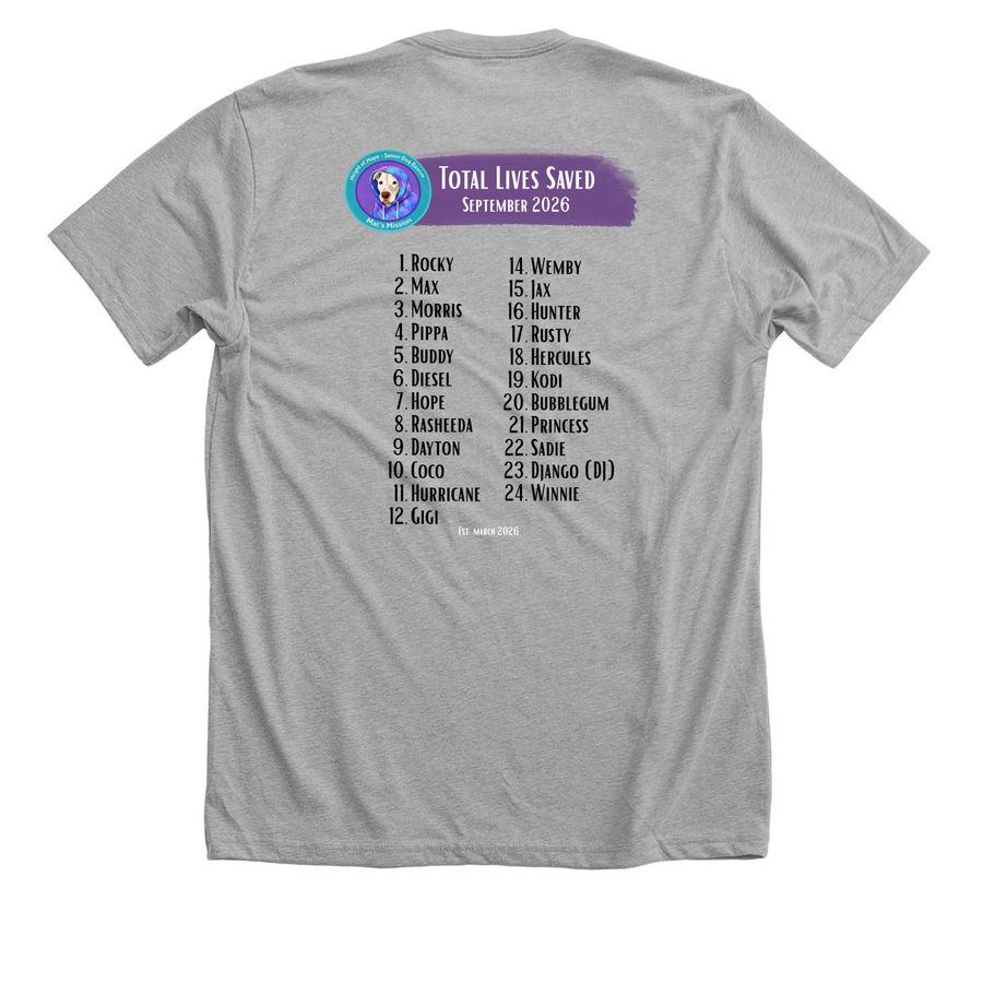 HOH September 2026&nbsp;, a Athletic Heather Premium Unisex Tee (back-view)