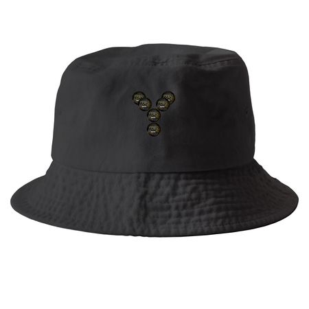 YunGeneralz Sportz, a Black Printed Bucket Hat