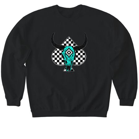 Lucky cowboy&nbsp;, a Black Softstyle Crewneck Sweatshirt