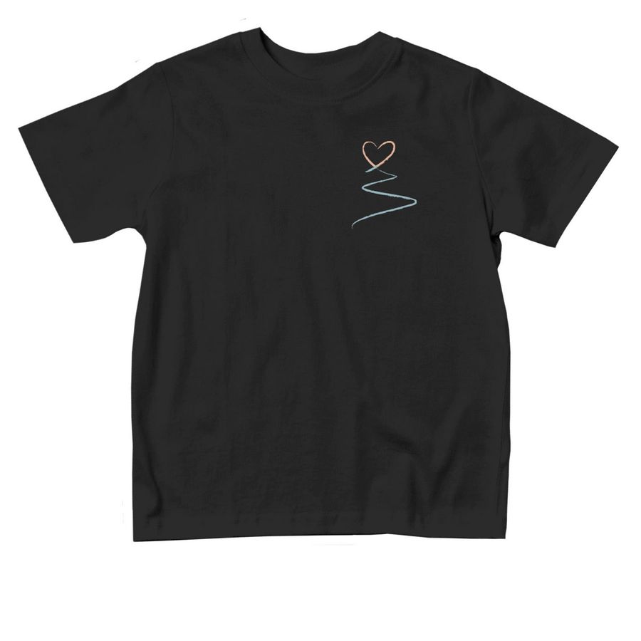Toddler Heart/Mtns, a Black Toddler Tee