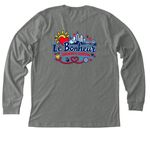 Le Bonheur Caring In The Heart of Memphis, a Deep Heather Premium Long Sleeve Tee (back-view)