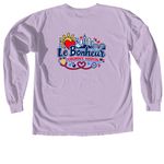 Le Bonheur Caring In The Heart of Memphis, a Orchid Comfort Colors Long Sleeve Tee (back-view)