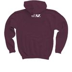 Wednesdays Are Mid Shirt, a Maroon Youth Pullover Hoodie (back-view)