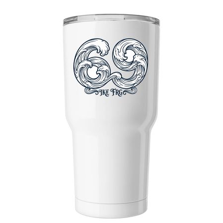 69 IKE FRG Tumbler, a White Insulated Tumbler
