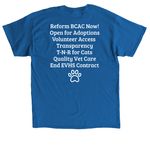 Bartow Animals Deserve Better, a Royal Classic Unisex Tee (back-view)