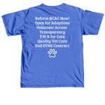 Bartow Animals Deserve Better, a Flo Blue Comfort Colors Unisex Tee (back-view)