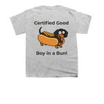 Certified Good Boy in a Bun!, a Sport Grey Youth Unisex Tee (back-view)