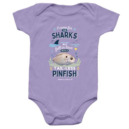 Tail-less Pinfish Onesie, a Lavender Infant Onesie