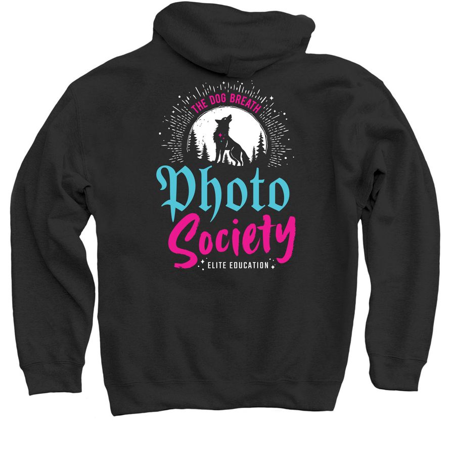 dog photographer. (sweatshirt version), a Black Pullover Hoodie (back-view)