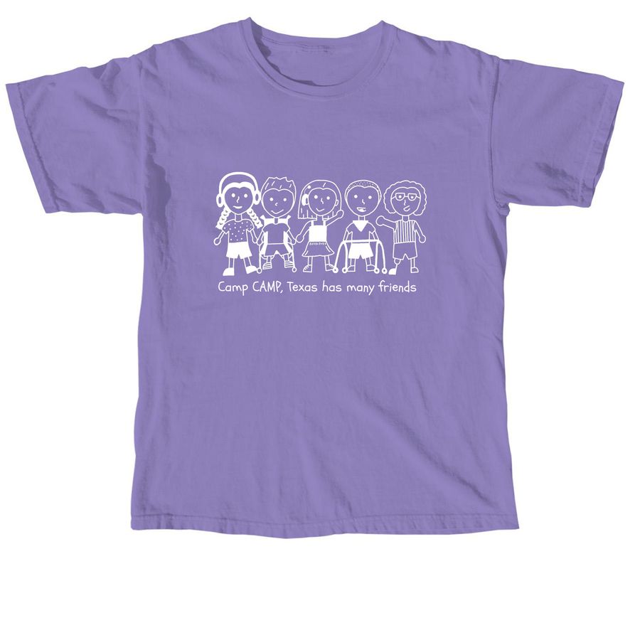 Camp CAMP friends!, a Violet Comfort Colors Unisex Tee