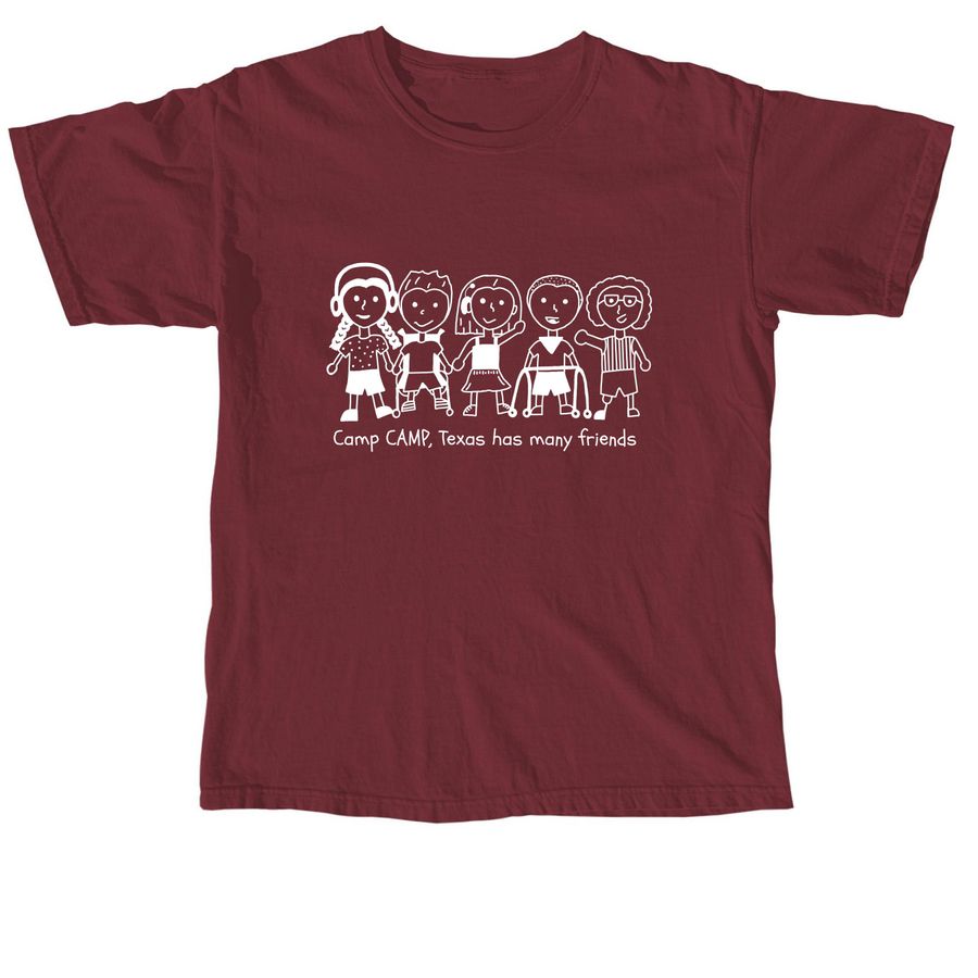 Camp CAMP friends!, a Brick Comfort Colors Unisex Tee
