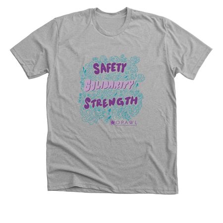 OPAWL's&nbsp; 3S's, a Athletic Heather Premium Unisex Tee