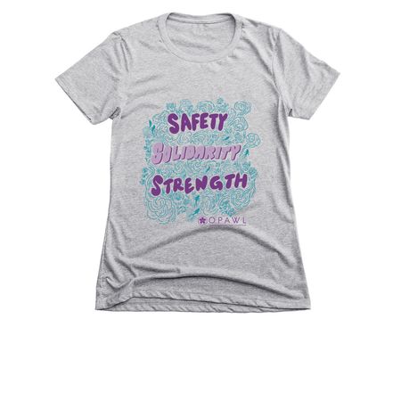 OPAWL's&nbsp; 3S's, a Dark Heather Grey Women's Slim Fit Tee