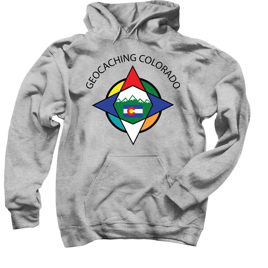 Geocaching Colorado Hoodie, a Sport Grey Pullover Hoodie
