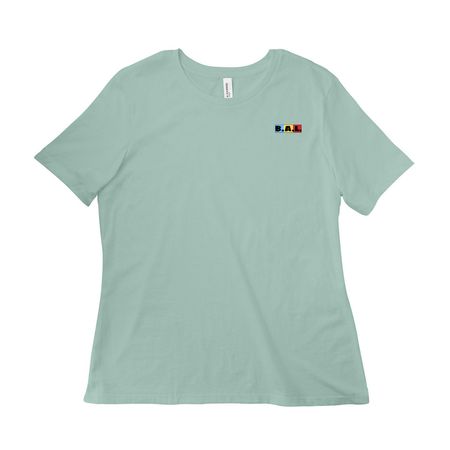 Balkoia Arts Limited -Tees & Sweatshirts, a Dusty Blue Women?s Relaxed Cotton Tee