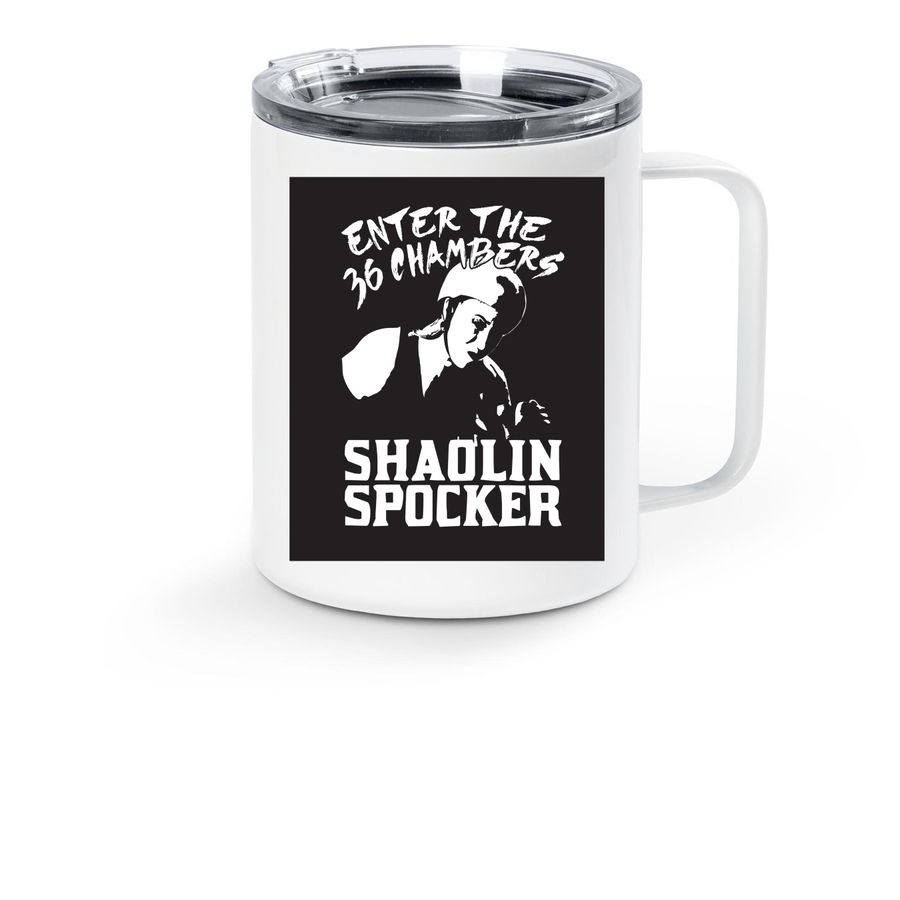 36 Chambers Travel Mug, a White Stainless Steel Travel Mug