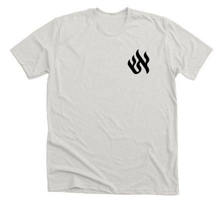 Flame T-Shirt, a Heather Cement Premium Unisex Tee