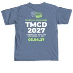 Make Noise. Missing Kids Can't. TMCD 2027., a Blue Jean Comfort Colors Unisex Tee (back-view)
