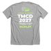 Make Noise. Missing Kids Can't. TMCD 2027., a Athletic Heather Premium Unisex Tee (back-view)