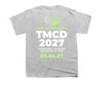Make Noise. Missing Kids Can't. TMCD 2027., a Sport Grey Youth Unisex Tee (back-view)