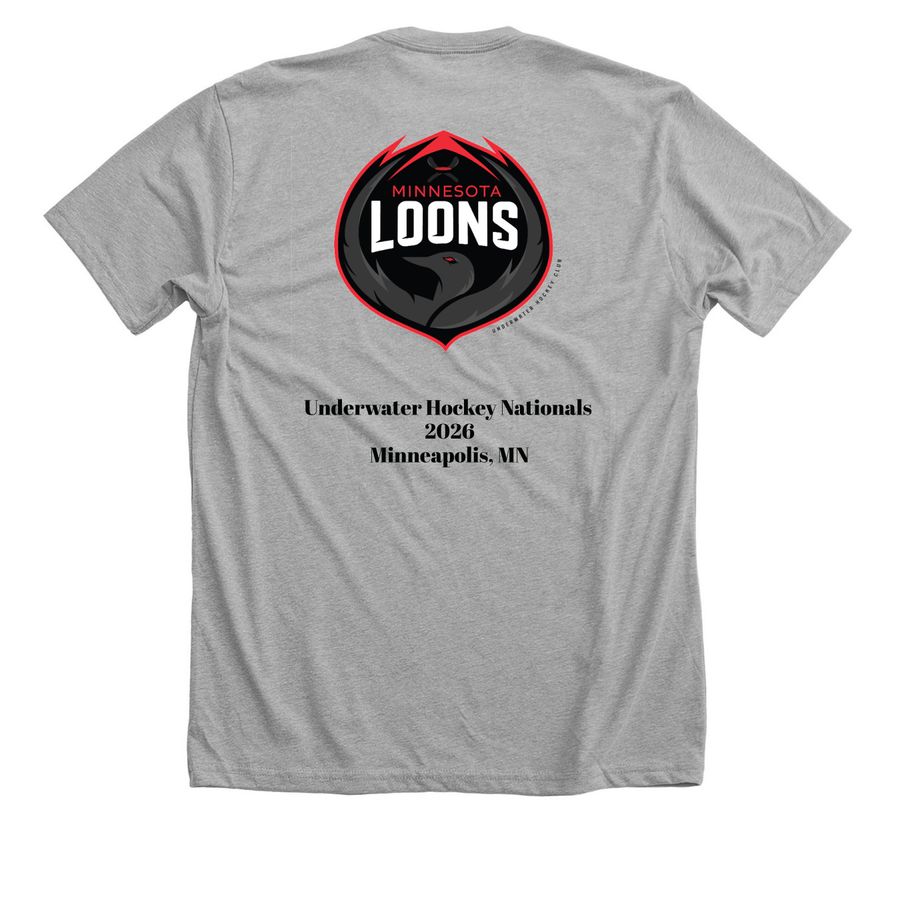 2026 UWH Nationals, a Athletic Heather Premium Unisex Tee (back-view)