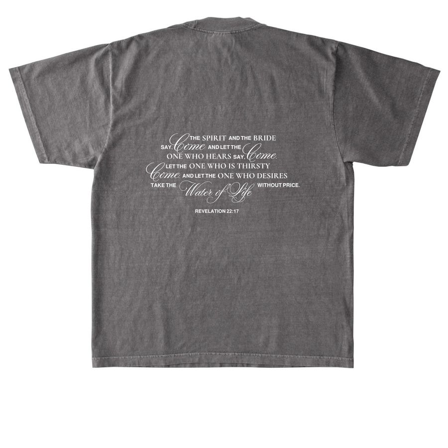 Maranatha, a Cement Heavyweight Garment Dye Tee (back-view)