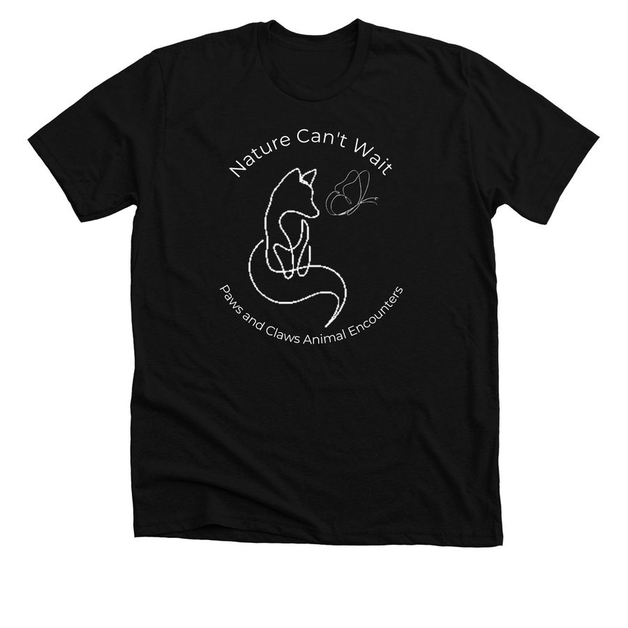 Nature Can't Wait Fox&nbsp;, a Solid Black Blend Premium Unisex Tee