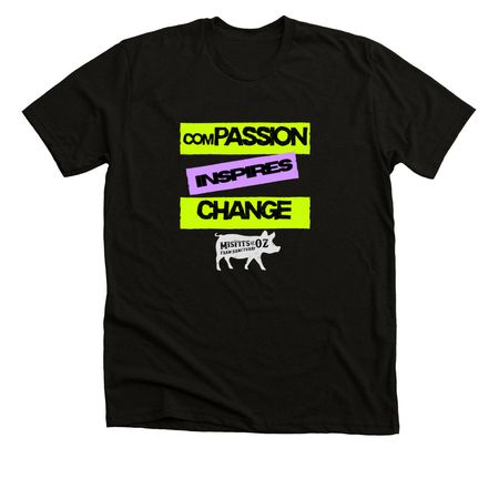 comPASSION Inspires Change, a Solid Black Blend Premium Unisex Tee