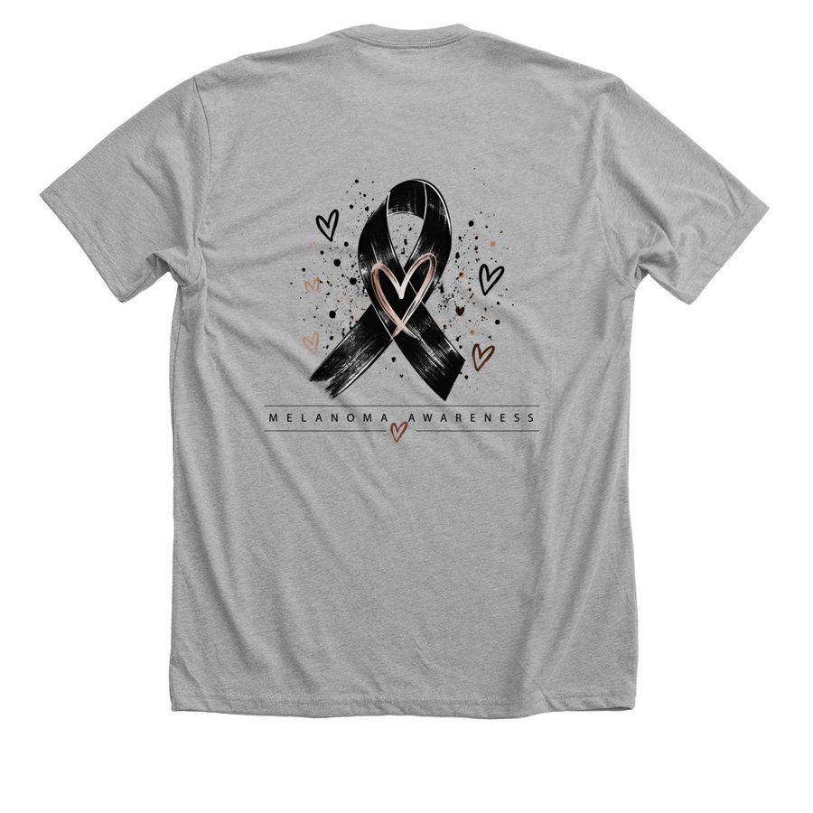 Stage III Melanoma&nbsp;, a Athletic Heather Premium Unisex Tee (back-view)
