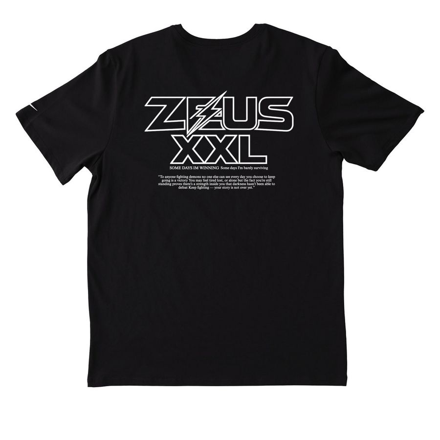 Zeusxxl stand your ground&nbsp;, a Black Nike Dri-FIT Jersey Blend Performance Tee (back-view)