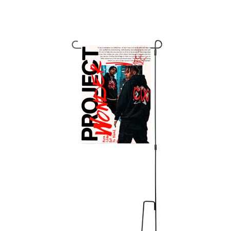 PROJECT WONDERER YARD SIGN&nbsp;, a White 12" x 18" Yard Flag with Stake