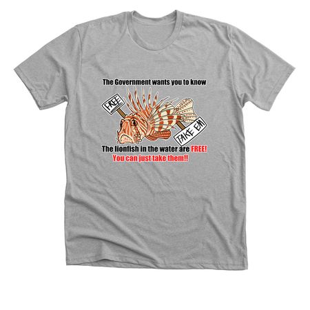 RLYC - Lionfish Are FREE!, a Athletic Heather Premium Unisex Tee