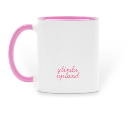 wicked good glinda mug, a Pink Two-Tone Ceramic Mug (back-view)
