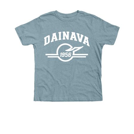 Adult and Youth Dainava 70th Collection, a Heather Blue Lagoon Premium Youth Tee