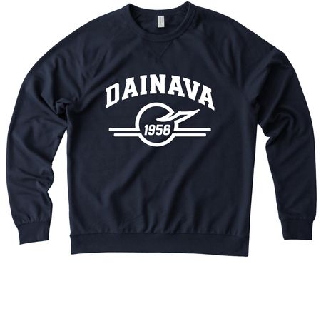 Adult and Youth Dainava 70th Collection, a Night Sky Navy Allmade Organic French Terry Crewneck Sweatshirt